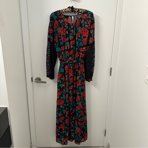 Torrid Chiffon Floral Maxi Peasant Dress - Picture 9 of 10
